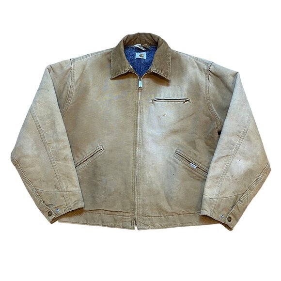 Carhartt Other - Vintage 80s/90s Carhartt Blanket Lined‎ Detroit Jacket Distressed Sun Faded XL